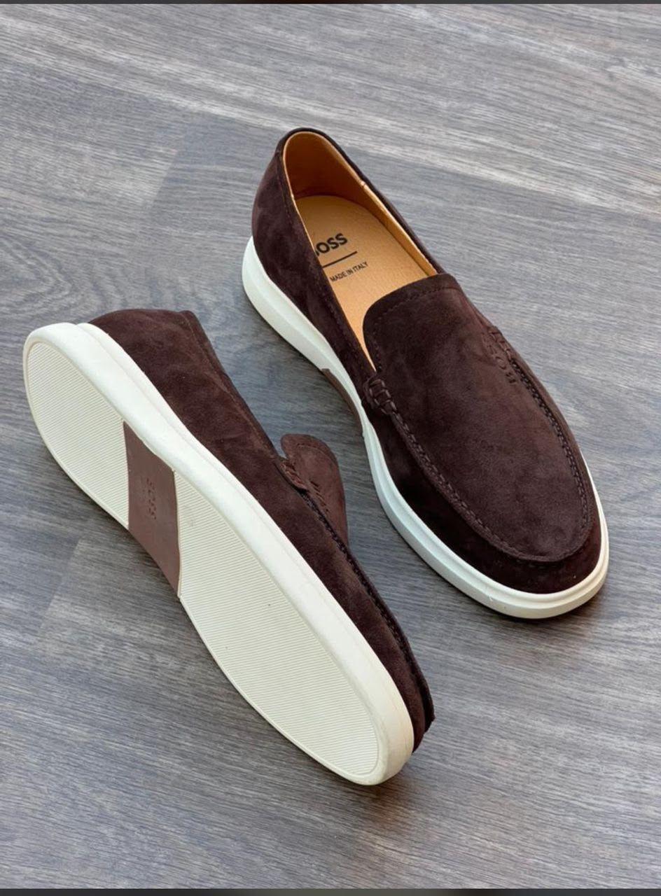 BOSS Sienne – Mocassins Homme en Suède