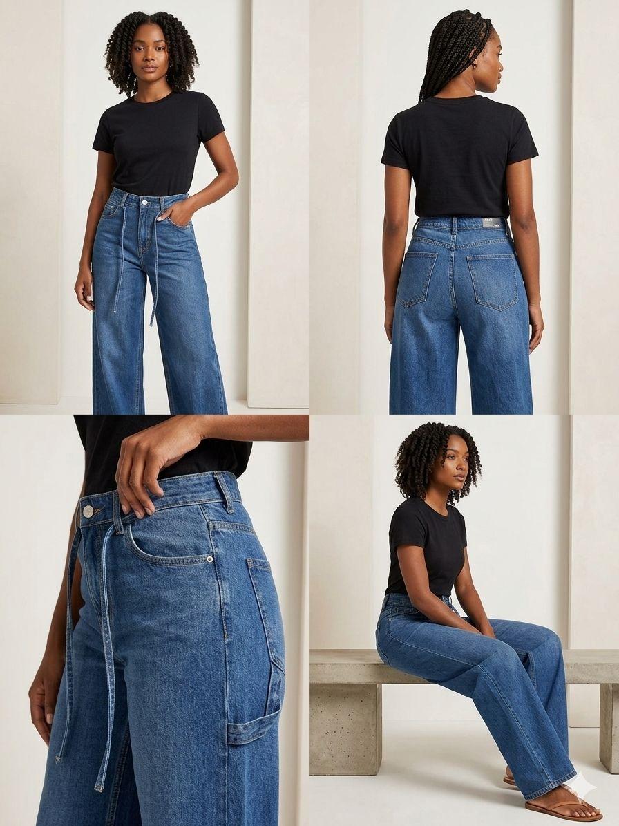 Pantalon Jeans Boyfriend Femme